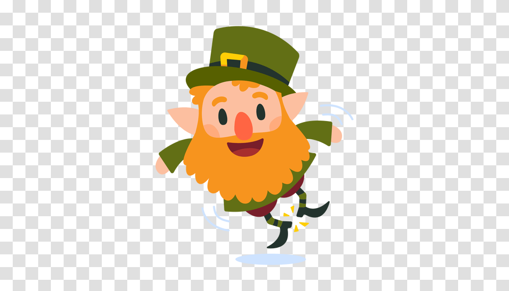 Leprechaun Clicando Em Desenhos Animados De Saltos, Elf, Face Transparent Png