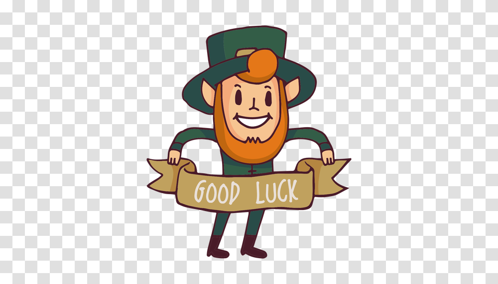 Leprechaun Good Luck Cartoon, Label, Plant, Word Transparent Png