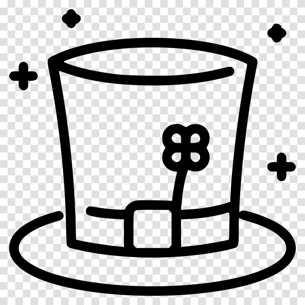 Leprechaun Hat Icon Free Download, Coffee Cup, Lawn Mower, Tool, Stencil Transparent Png
