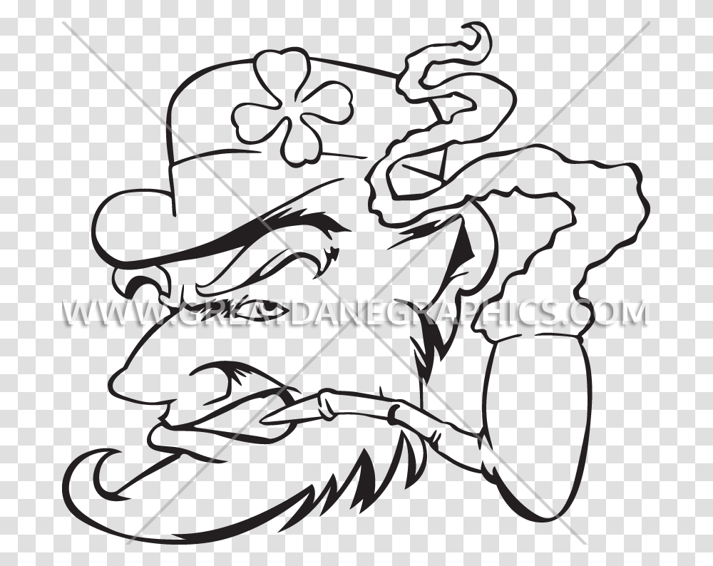 Leprechaun Profile Production Ready Artwork For T Shirt Printing, Plant, Green Transparent Png