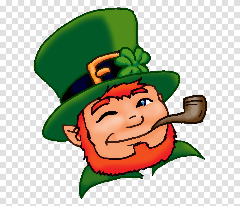 Leprechaun Smoking A Pipe, Apparel, Hat, Green Transparent Png