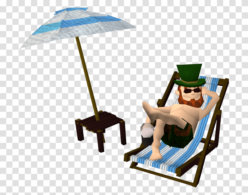 Leprechaun Sunbathing, Chair, Furniture, Person, Soil Transparent Png