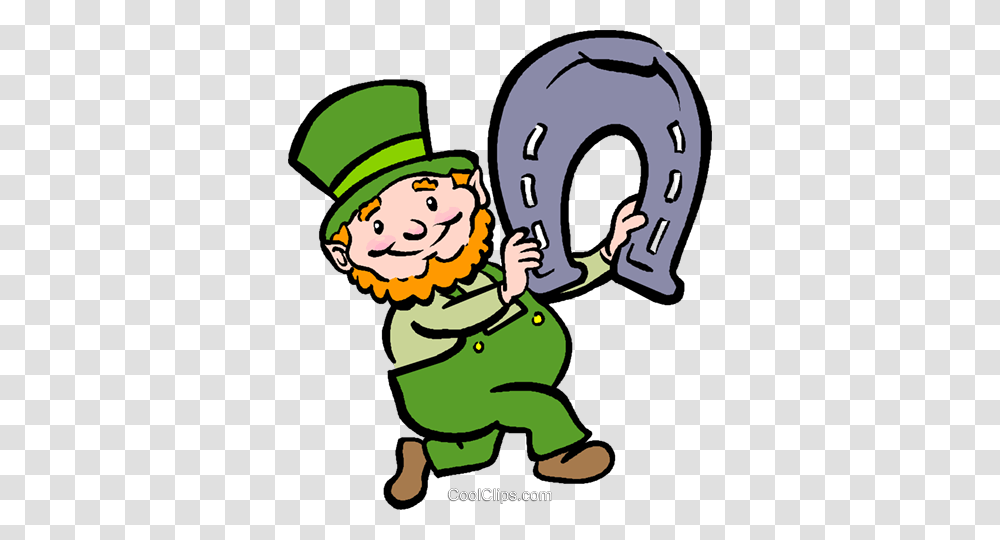 Leprechaun With A Horse Shoe Royalty Free Vector Clip Art, Elf, Performer Transparent Png