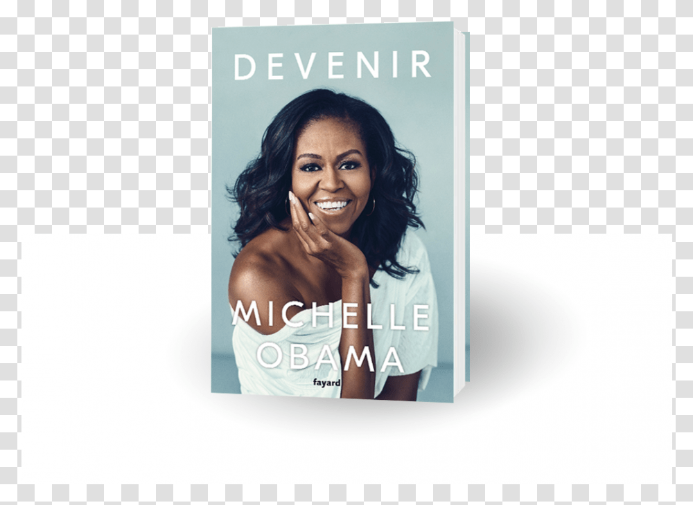 Les Mmoires Intimes Et Passionnants De Lquotancienne Becoming Michelle Obama, Person, Paper, Advertisement, Face Transparent Png