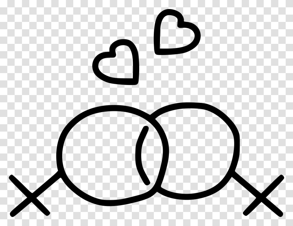 Lesbian Couple Heart Romantic Lgbt Lgbt Icono, Stencil, Alphabet Transparent Png