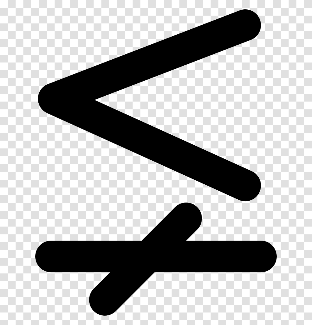 Less Than And Single Line Not Equal To Mathematical Less Than But Not Equal To Symbol, Triangle, Stencil, Star Symbol Transparent Png