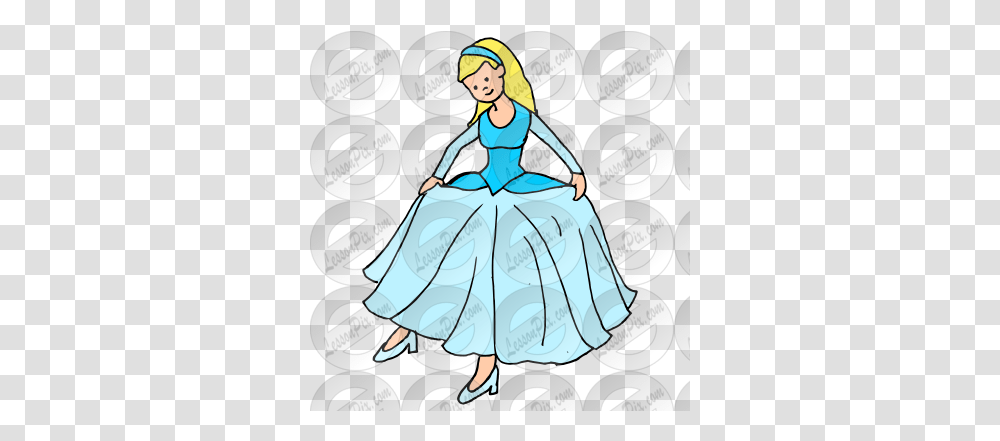 Lessonpix Mobile Cinderella Outline, Costume, Person, Female, Clothing Transparent Png