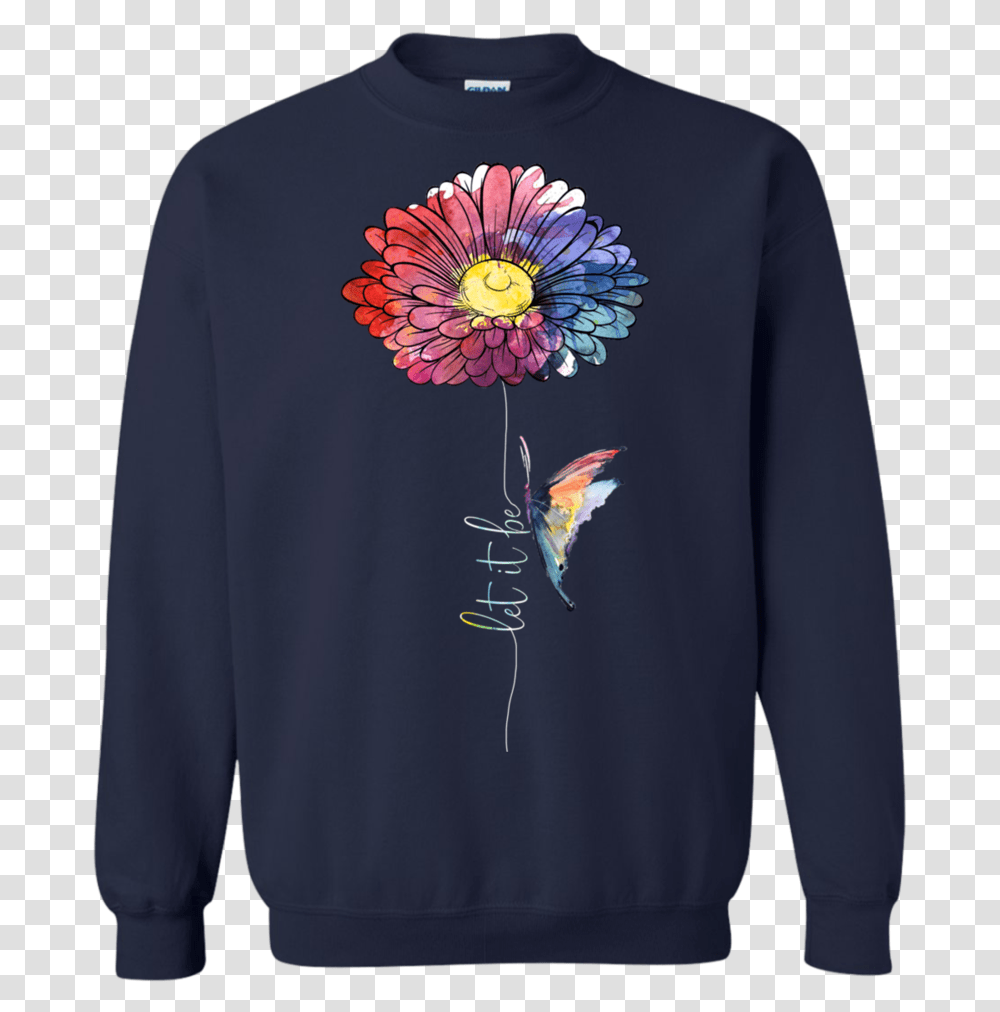 Let It Be Awesome Colorful Flower And Butterfly Shirt Dark Souls Christmas Sweater, Sleeve, Apparel, Long Sleeve Transparent Png
