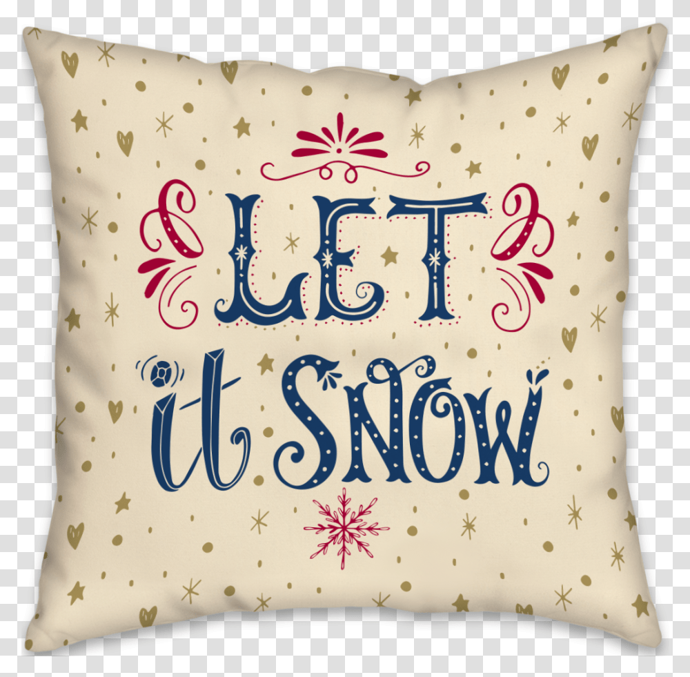 Let It Snow Cushion, Pillow, Birthday Cake, Dessert, Food Transparent Png