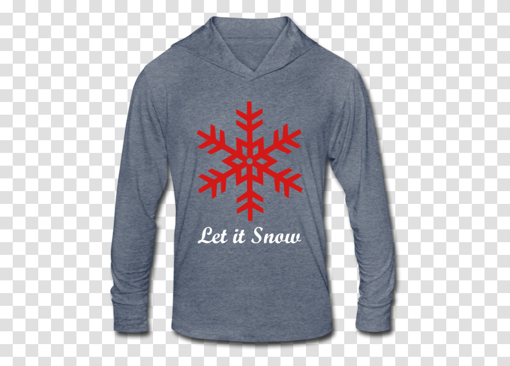 Let It Snow Snowflake Shirt, Apparel, Long Sleeve, Sweatshirt Transparent Png
