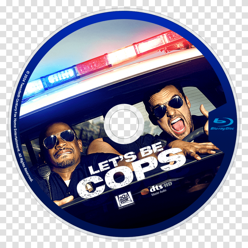 Let's Be Cops Bluray Disc Image Let Be Cops Blu Ray Cover, Disk, Sunglasses, Accessories, Accessory Transparent Png
