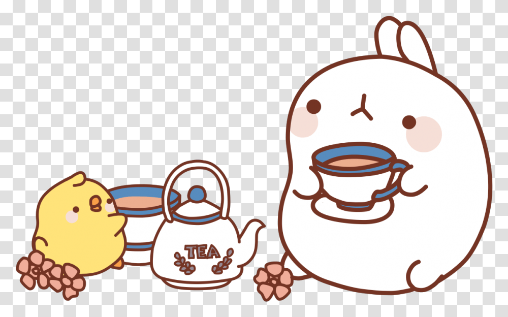 Let's Have A Cup Of Tea Piupiu Molang Y Piu Piu, Pottery, Teapot, Coffee Cup, Saucer Transparent Png