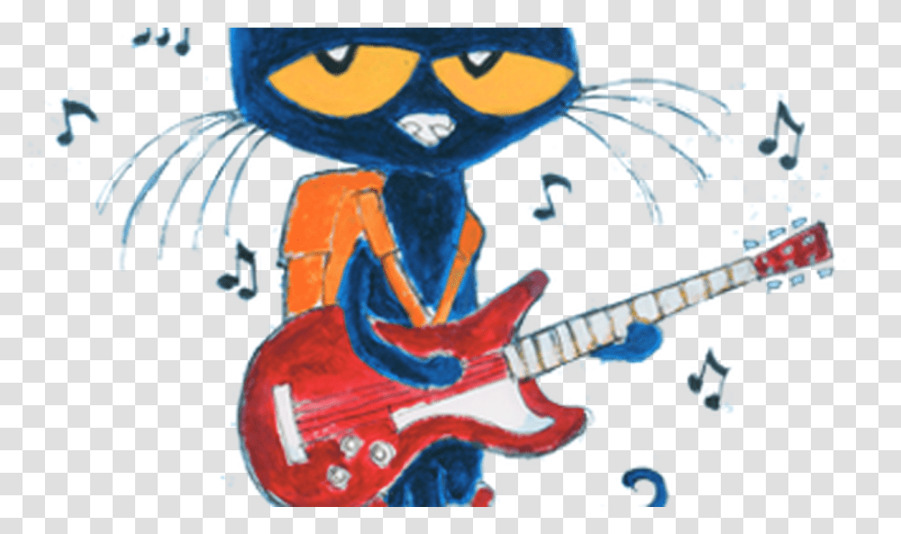 Let's Talk About Pete The Cat Clipart Pete The Cat, Guitar, Leisure Activities, Musical Instrument, Bass Guitar Transparent Png