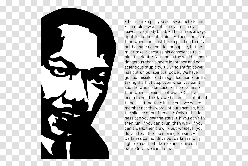 Let Us Be Dissatisfied Martin Luther King, Stencil, Flyer, Poster, Paper Transparent Png