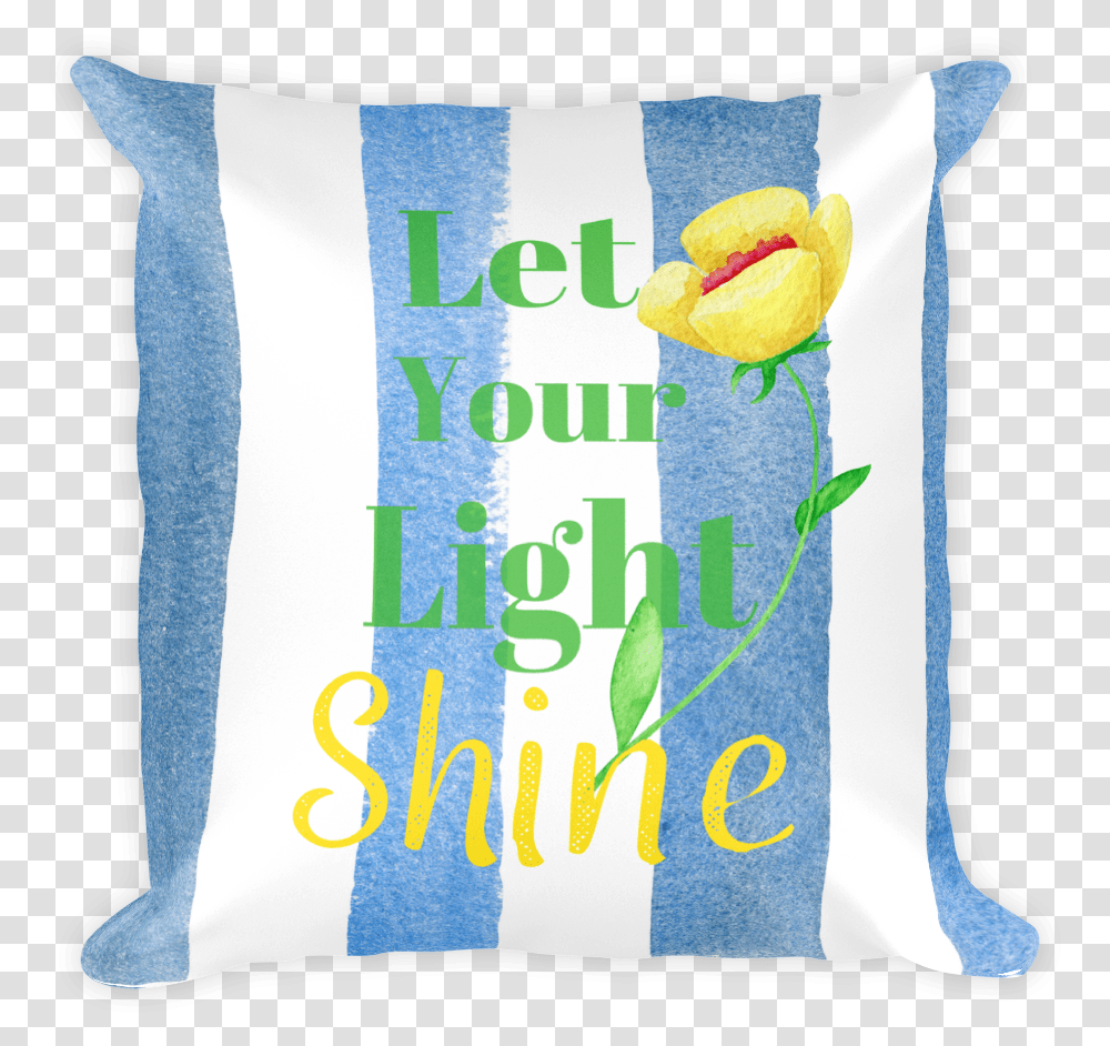 Let Your Light Shine Square Pillow W Insert Throw Pillow Linen, Cushion Transparent Png