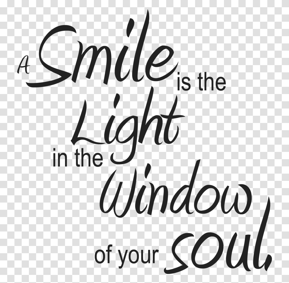 Let Your Soul Smile Some Word About Smile, Handwriting, Poster, Advertisement Transparent Png