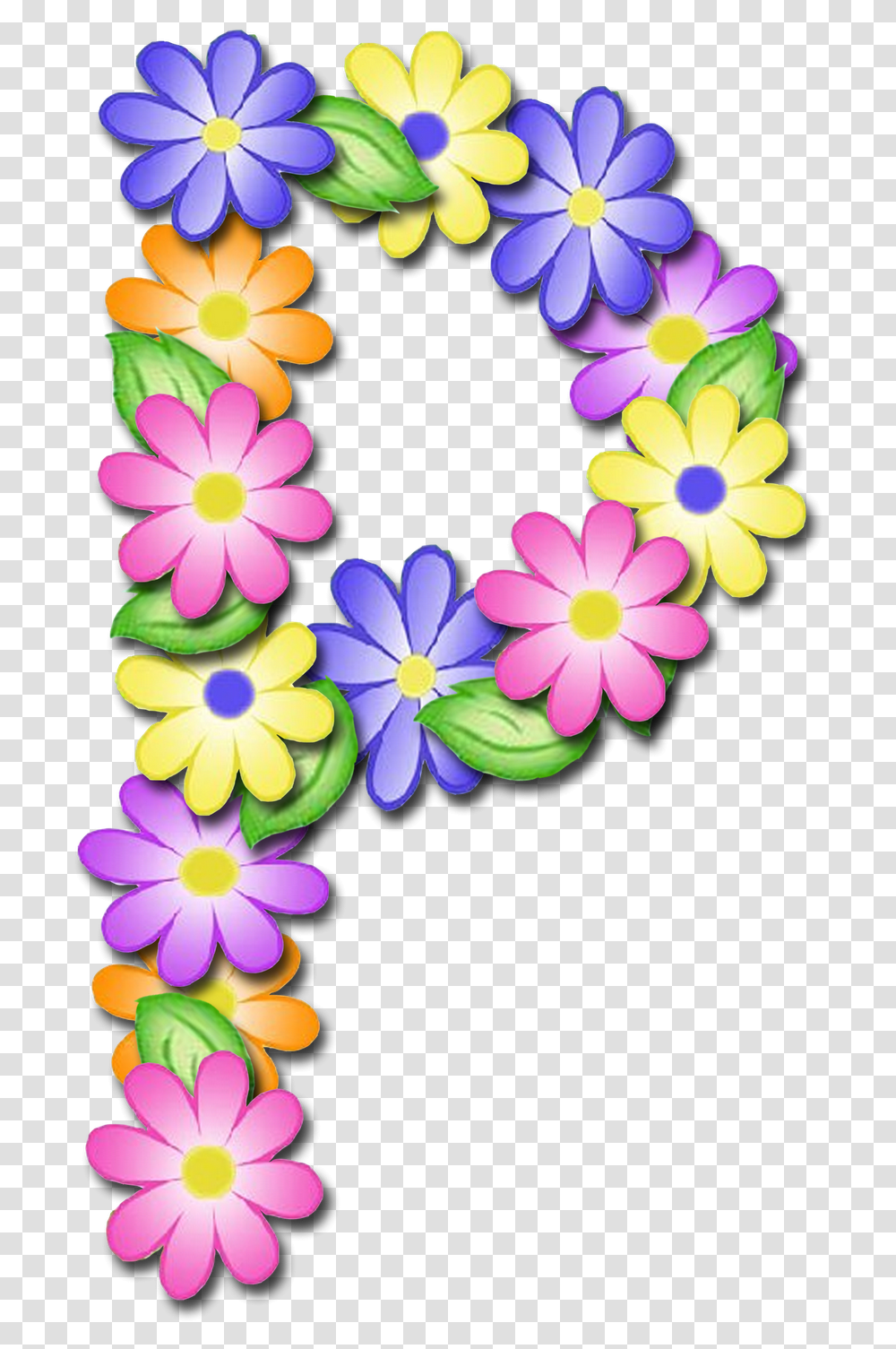 Letras De Flores P, Floral Design, Pattern Transparent Png