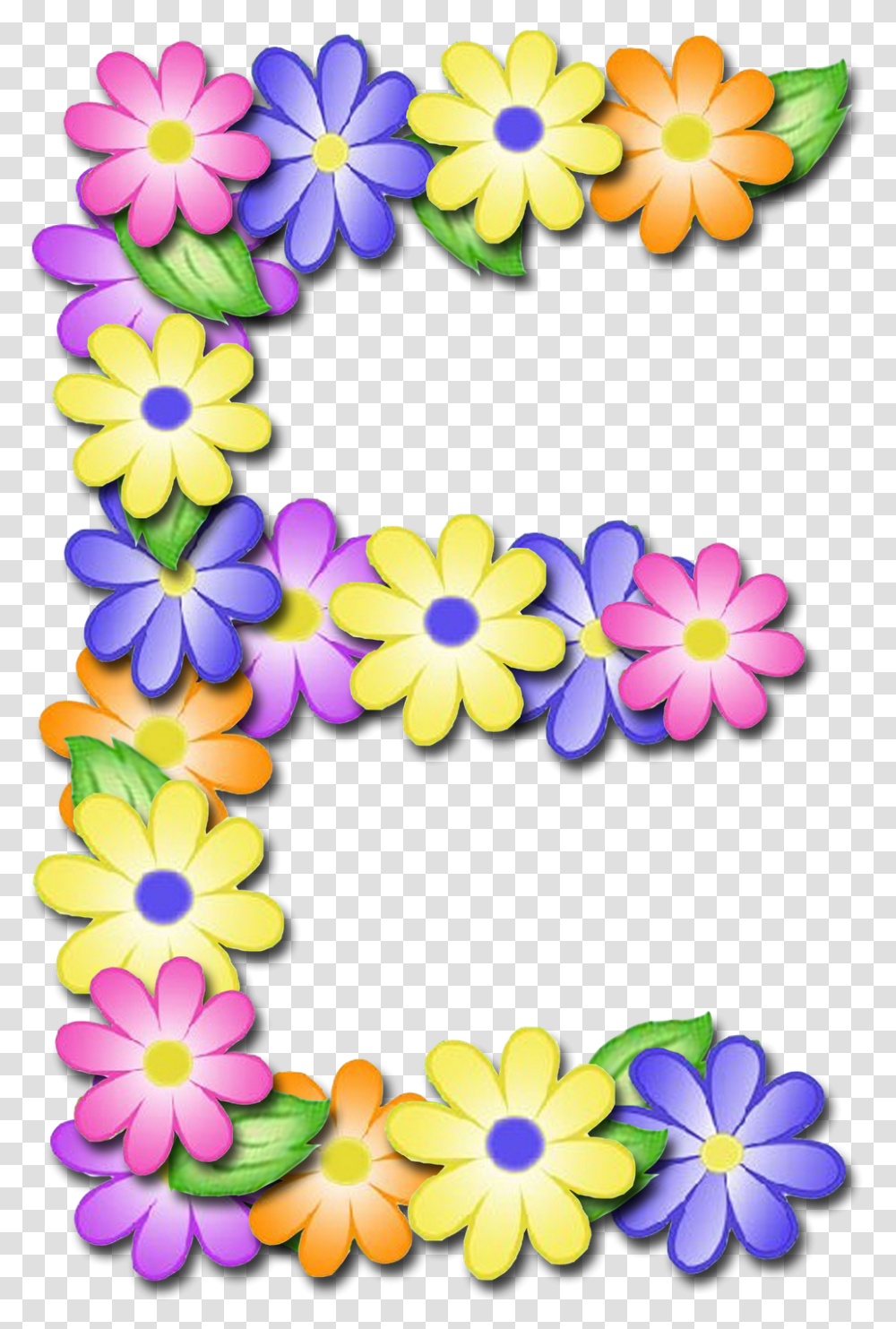 Letras Do Alfabeto Com Flores, Floral Design, Pattern Transparent Png