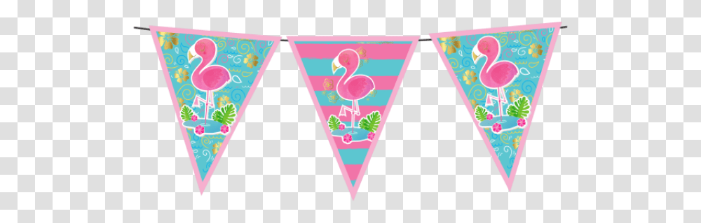 Letrero De Feliz Con Flamingos, Triangle, Rug, Cone, Heart Transparent Png
