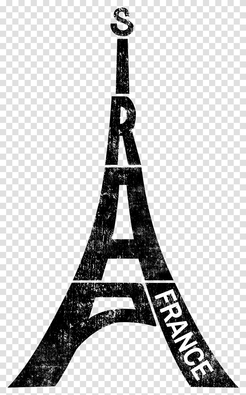 Letter A Eiffel Tower, Gray, Hand Transparent Png