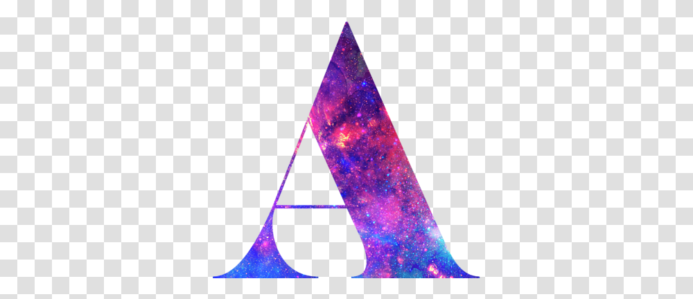 Letter A Galaxy In White Background Weekender Tote Bag Letter A Galaxy, Crystal, Mineral, Triangle, Purple Transparent Png