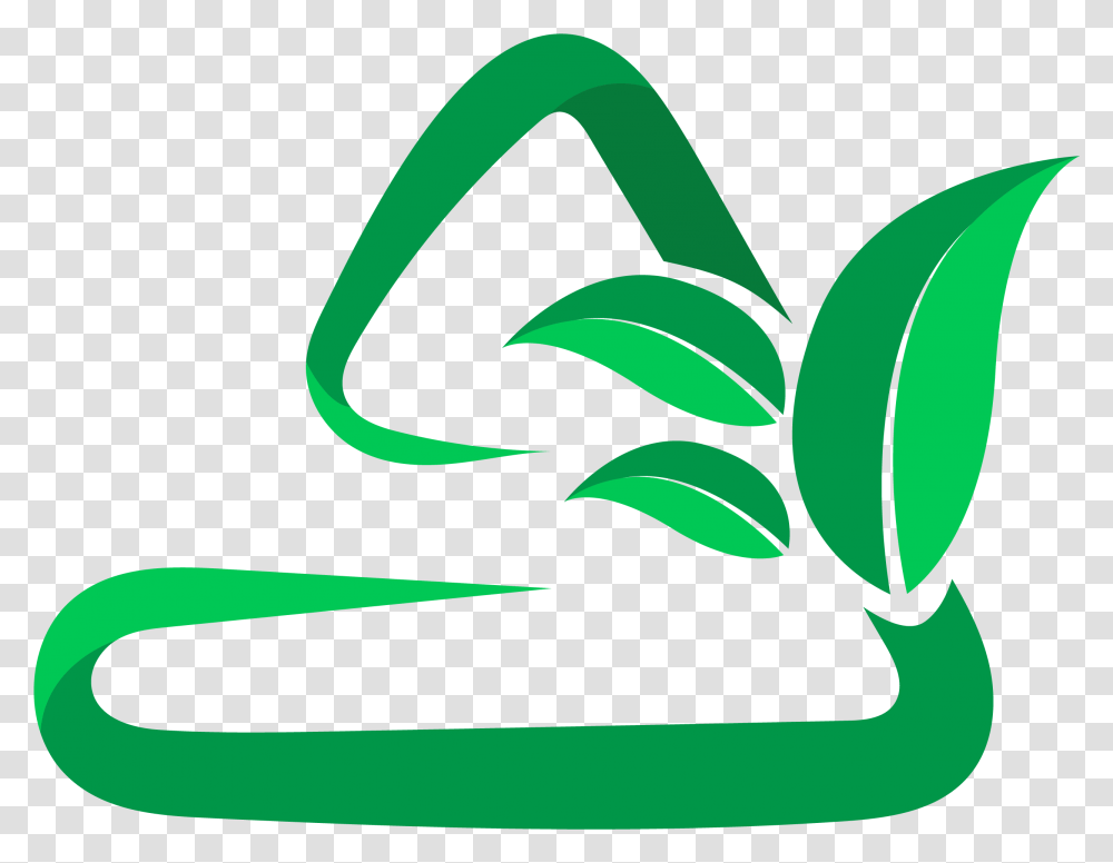 Letter A Green Leaf Ecology Logo Nature Language, Plant, Text, Jar, Vase Transparent Png