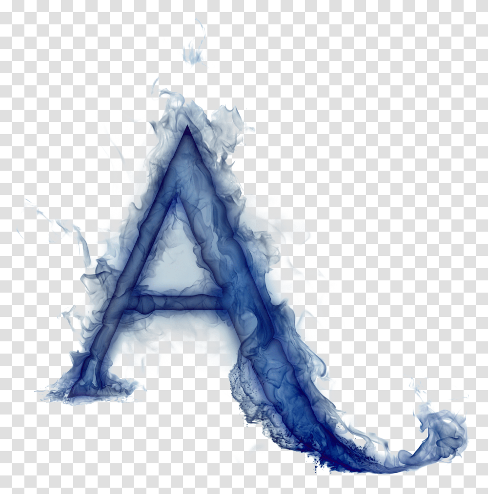 Letter A Image Smoke Letter A, Triangle, Plot, Ice, Outdoors Transparent Png
