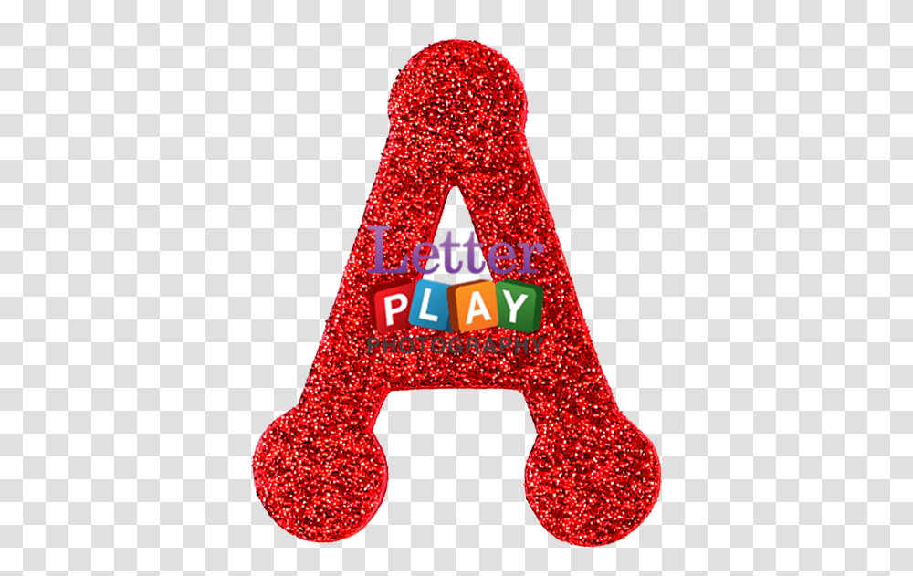 Letter A In Red Glitter Christmas Stocking, Tree, Plant, Alphabet, Text Transparent Png