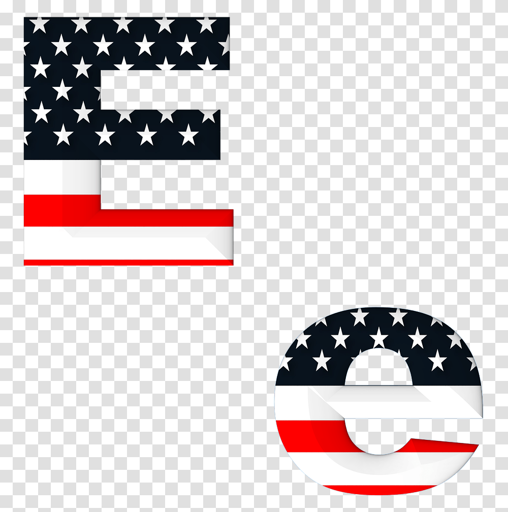 Letter Abc Alphabet Letter E American Flag, Symbol Transparent Png