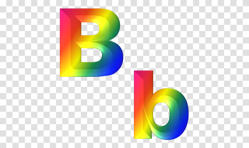 Letter B Abc 3d Alphabet Rainbow Gradient Bright 3d Alphabet, Number Transparent Png