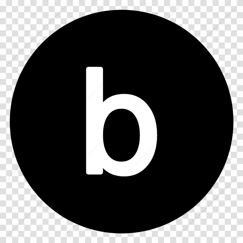 Letter B Circle Logo Black White Cursor Icon Circle, Number, Symbol, Text, Sign Transparent Png