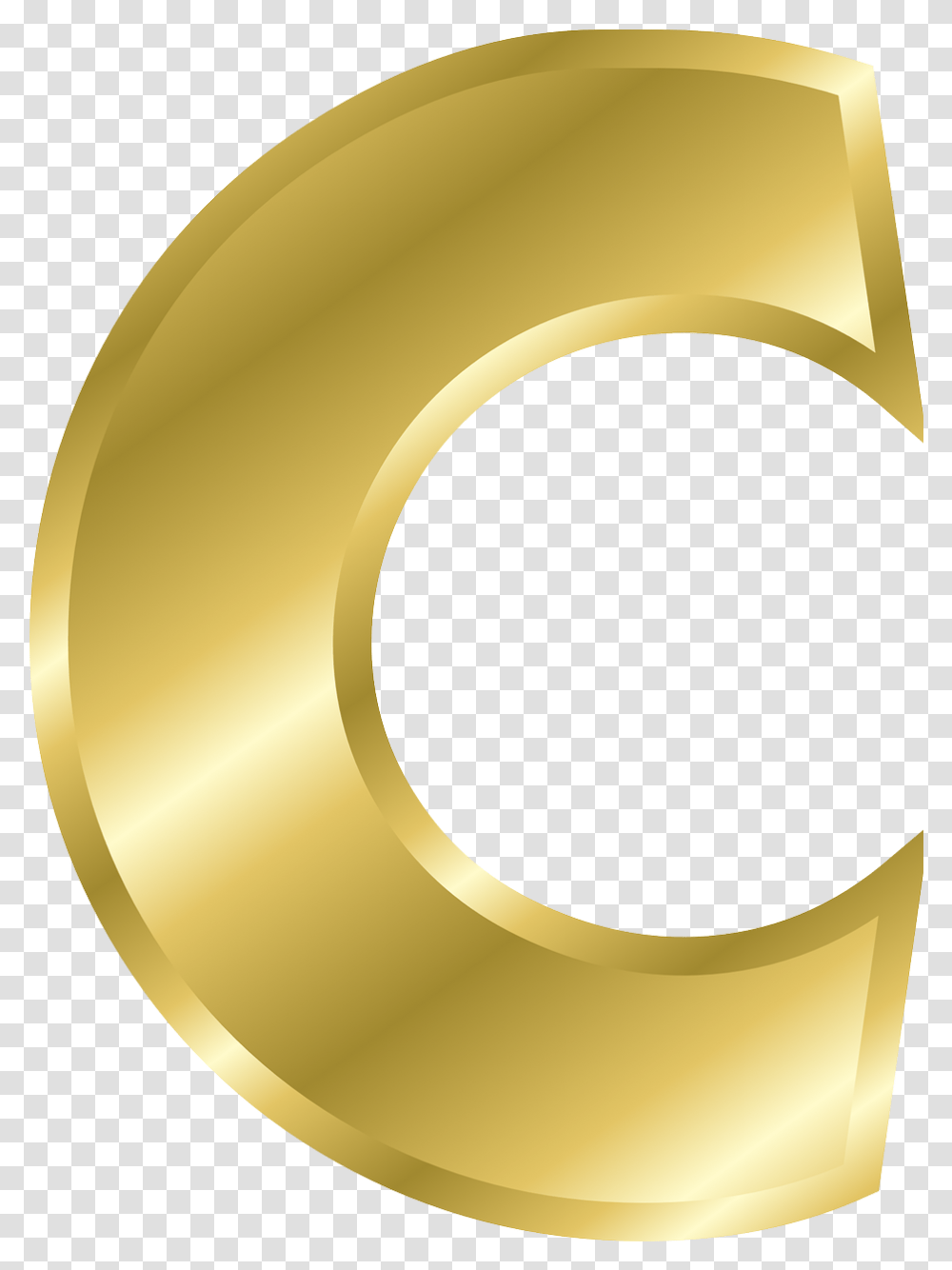 Letter C Capital Gold Letter C, Lamp Transparent Png