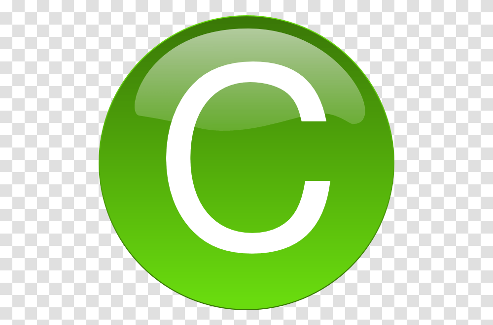 Letter C Green C Clipart, Ball, Tennis Ball, Sport, Sports Transparent Png