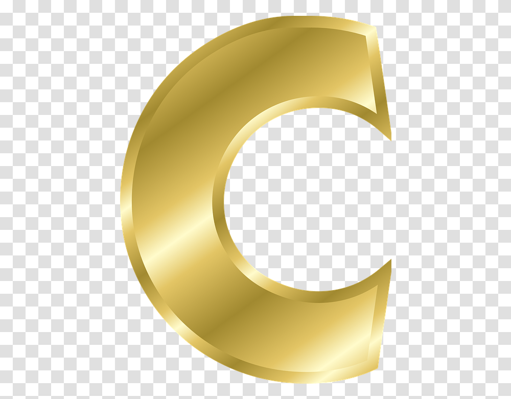 Letter C Letter C Gold, Tape Transparent Png