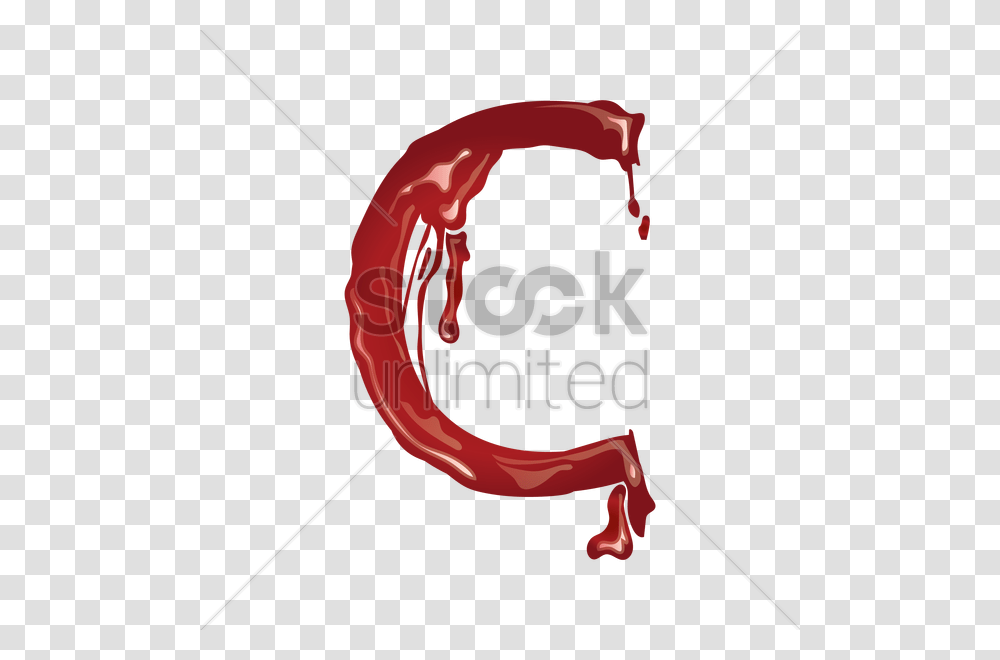 Letter C With Dripping Blood Vector Image, Food, Bow, Knitting Transparent Png