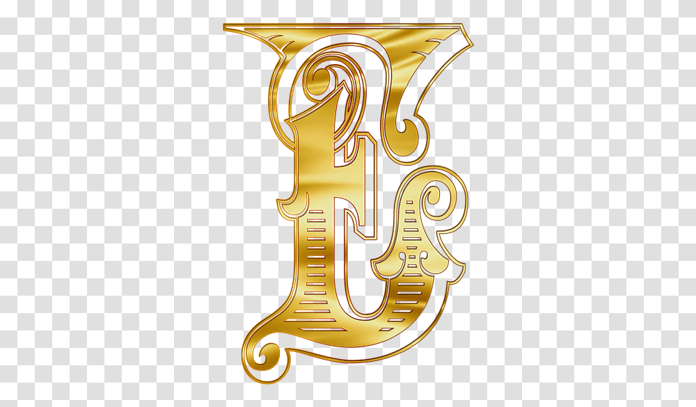 Letter Capital Alphabet Gold, Emblem, Calligraphy Transparent Png