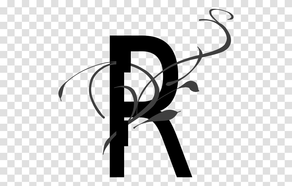 Letter Clip Art At Clker Com Vector Letter R Calligraphy, Bow, Stencil Transparent Png