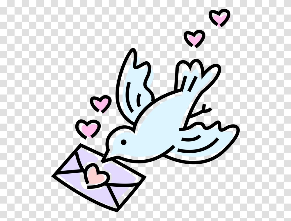 Letter Clipart Bird With Love Letter, Animal, Water, Stencil, Paper Transparent Png