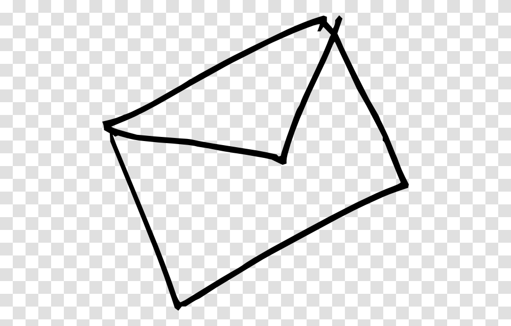 Letter Clipart Black And White, Triangle, Envelope, Mail, Bow Transparent Png