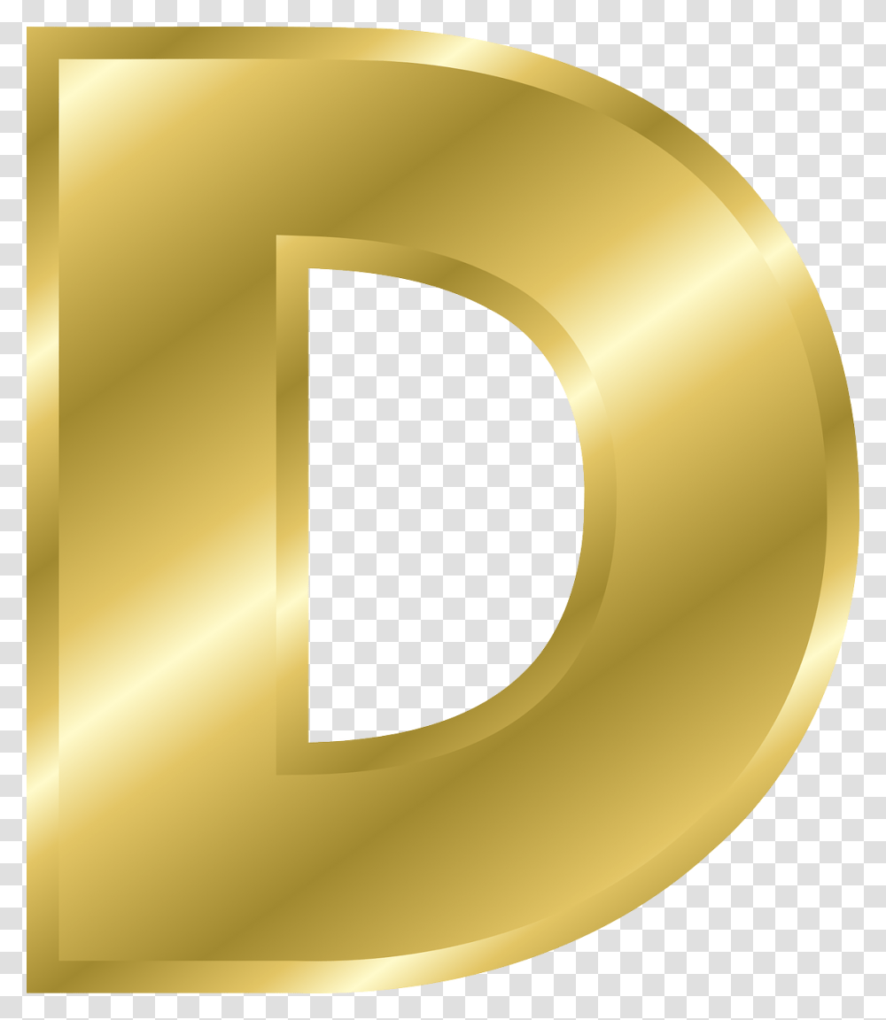 Letter D, Alphabet, Lamp, Gold Transparent Png