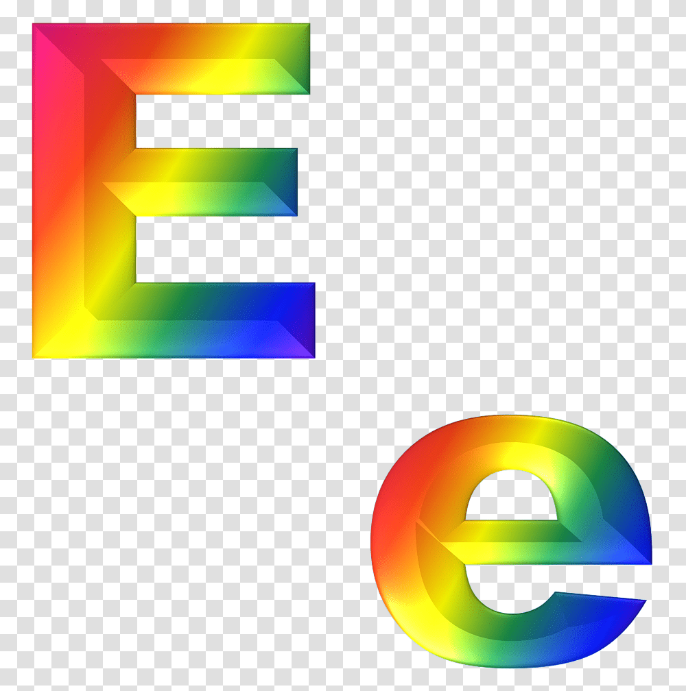 Letter E 3d Free Photo Letter E Rainbow, Light Transparent Png