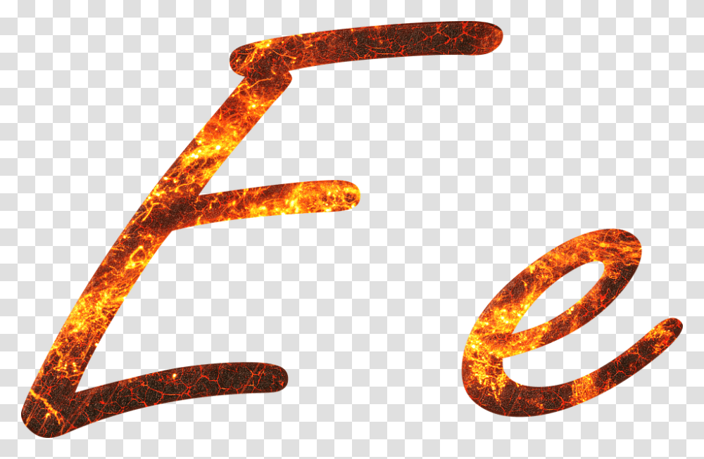Letter E Fire Embers Lava Font Write Type Fonts Letra E Fogo, Rust, Cross, Hook Transparent Png
