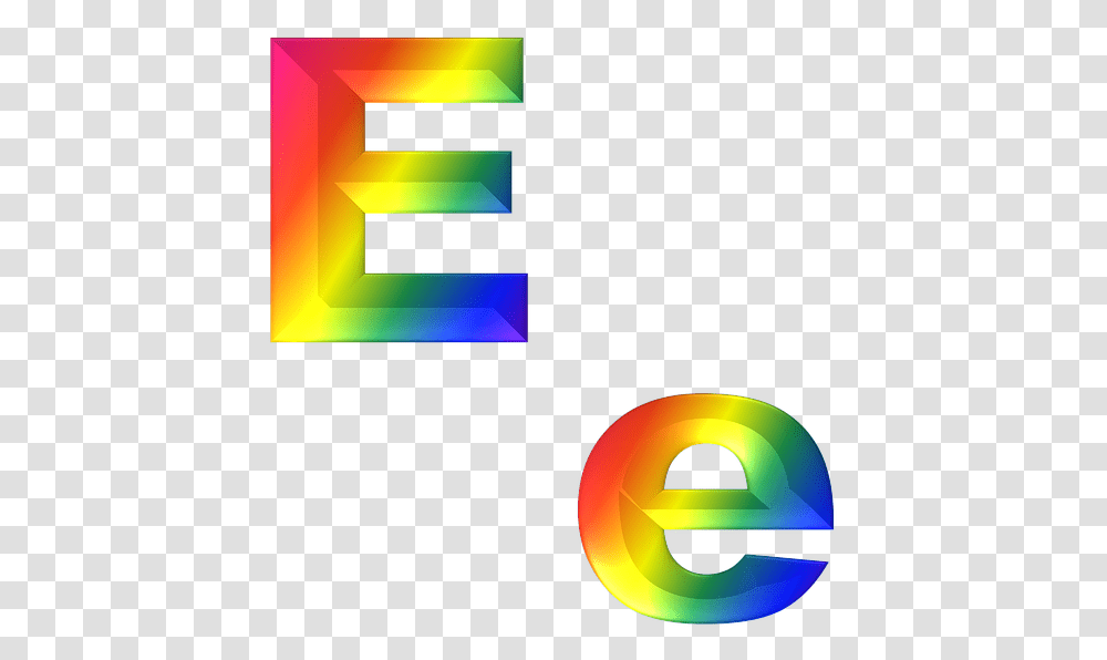 Letter E Rainbow, Light Transparent Png