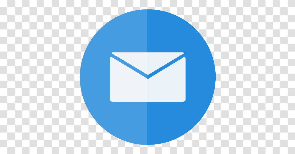 Letter Email Circle Mail E Mail Message Send Icon Blue Email Icon Circle, Envelope, Airmail, Balloon Transparent Png