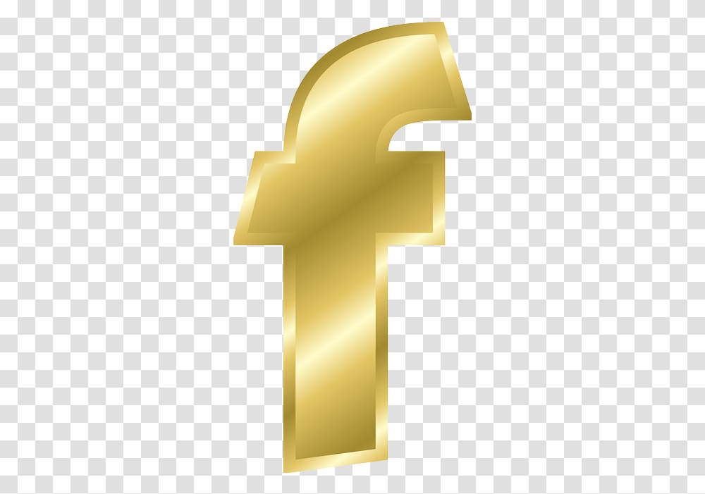 Letter F Gold Image With No Gold The Letter F, Cross, Symbol, Crucifix, Trophy Transparent Png