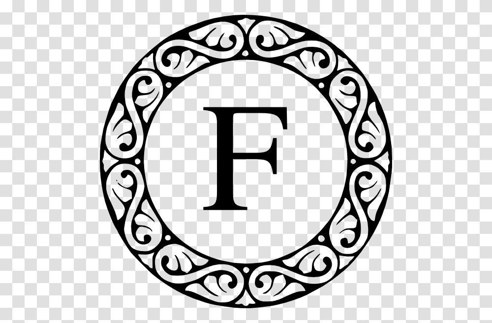 Letter F Monogram Clip Art, Number, Oval Transparent Png