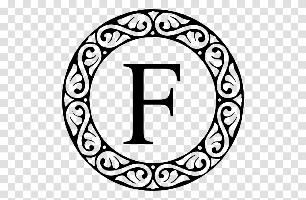 Letter F Monogram Clip Art, Number, Oval Transparent Png