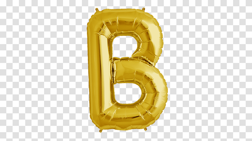 Letter Gold Foil Balloon Blue Letter B Balloon, Alphabet, Text, Number, Symbol Transparent Png