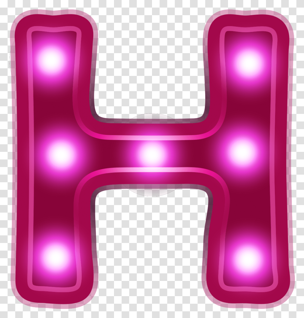 Letter H Clip Art Black And White Neon Lights Analogue Players In A Digital, Purple, Text, Chair, Furniture Transparent Png