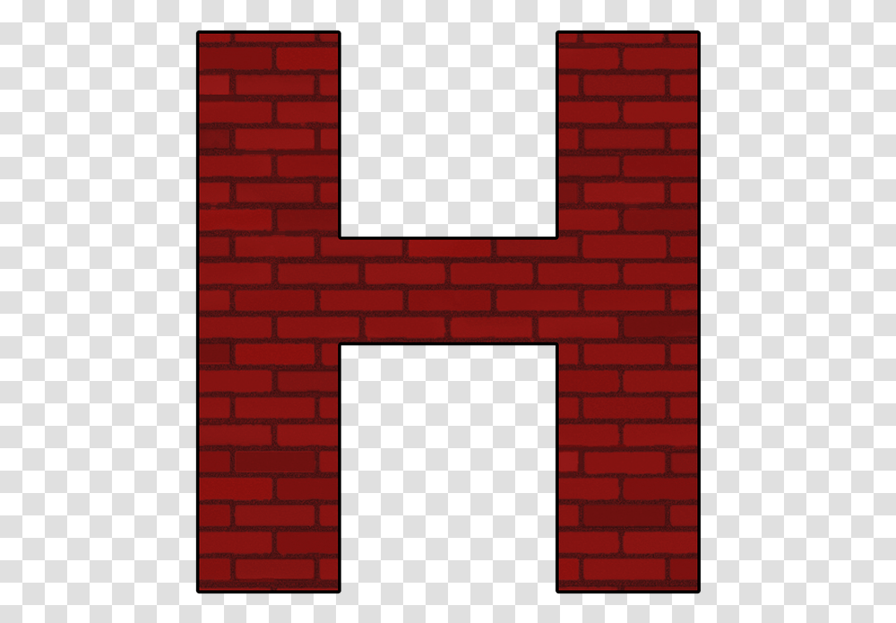 Letter H H Alphabet Words, Brick, Wall, Rug, Stone Wall Transparent Png